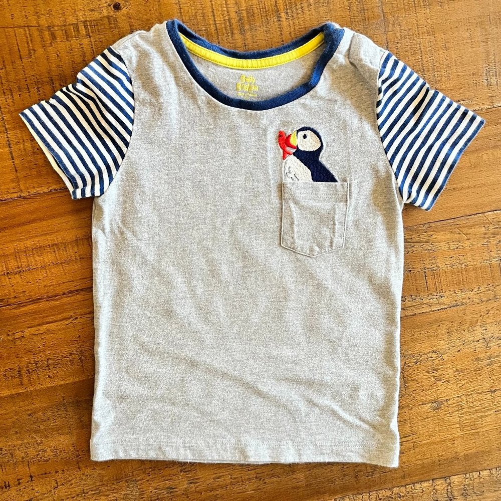 Boys Mini Boden Short Sleeve Pocket Tee Size 2-3